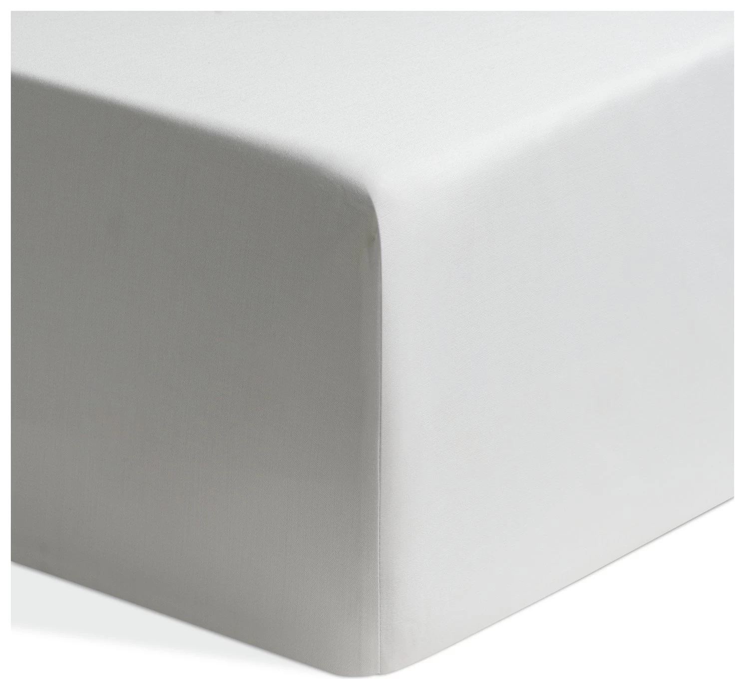 Habitat Egyptian Cotton 400TC White Fitted Sheet - Single