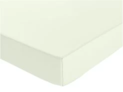 Habitat Pure Cotton 200TC Cream Deep Fitted Sheet - Single
