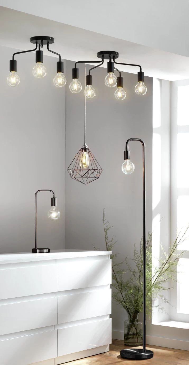 Habitat Rayner Industrial Floor Lamp - Black - Image 7