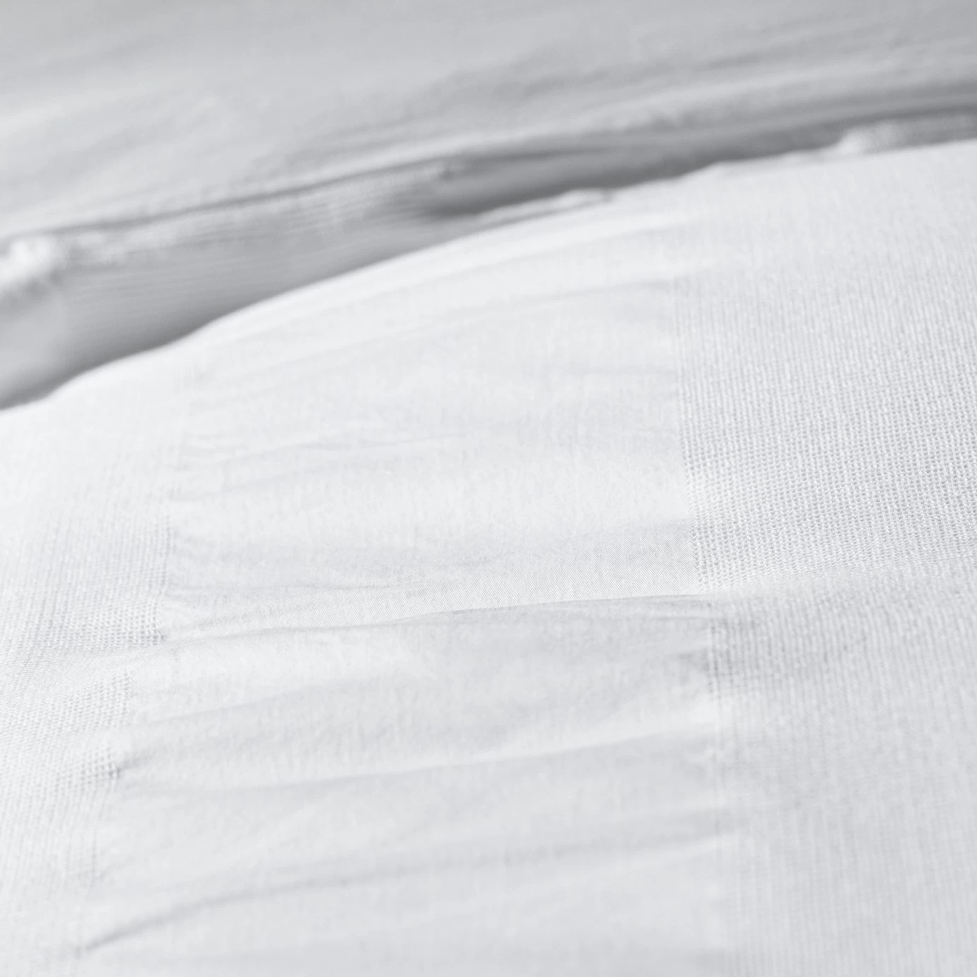 Habitat Cotton 300TC Waffle Striped White Bedding Set-Double - Image 6