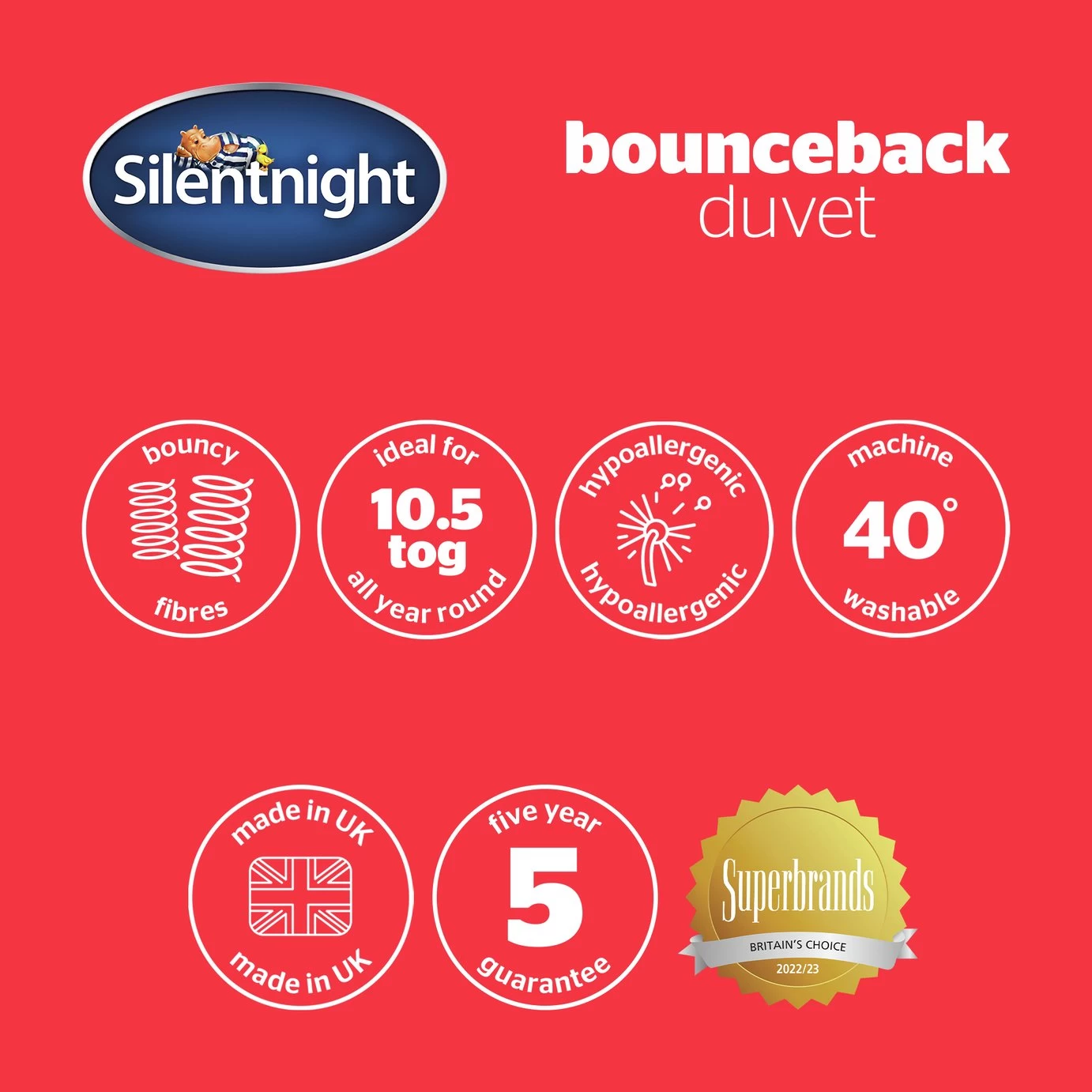 Silentnight Bounceback 10.5 Tog Duvet - Single - Image 8