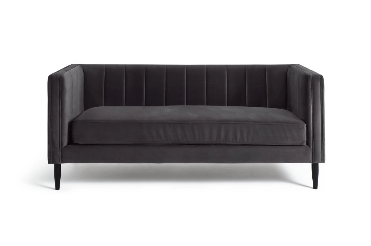 Habitat Vanessa Velvet 3 Seater Sofa - Grey