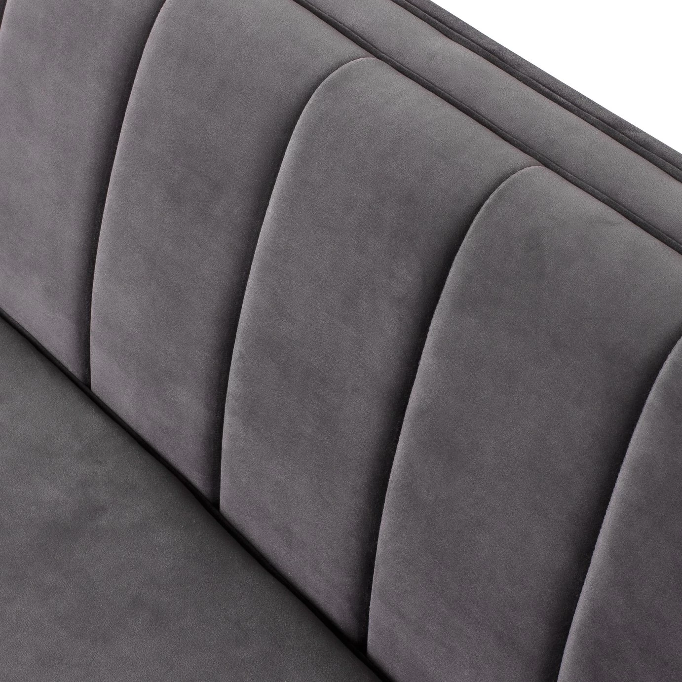 Habitat Vanessa Velvet 3 Seater Sofa - Grey - Image 7