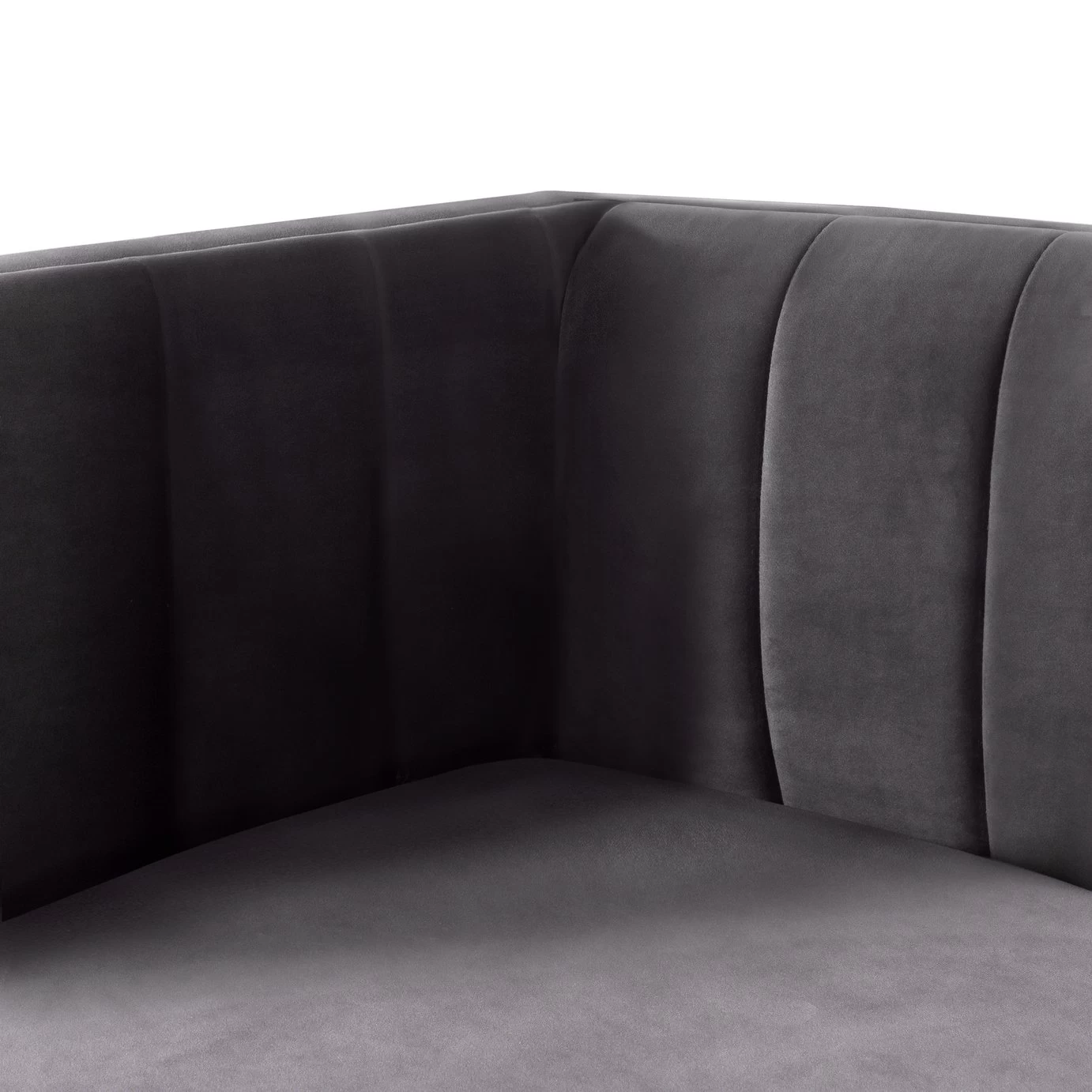 Habitat Vanessa Velvet 3 Seater Sofa - Grey - Image 9