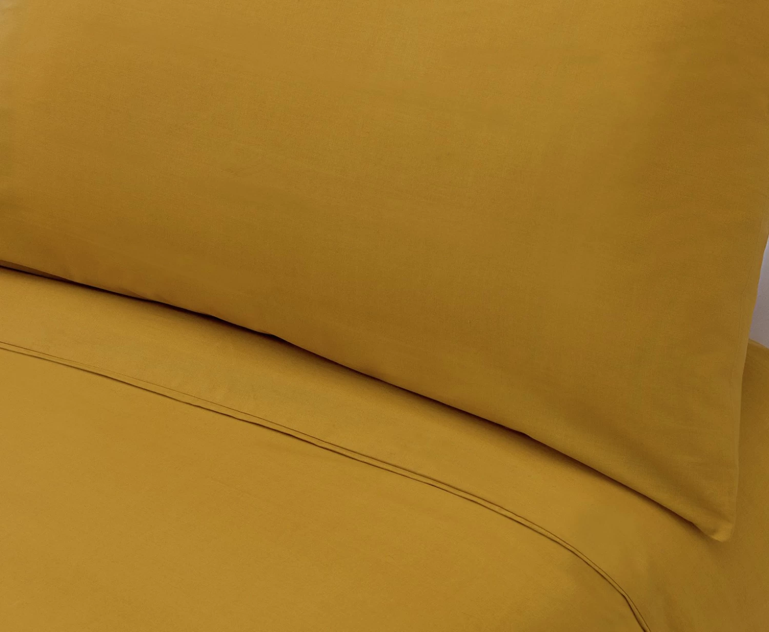 Habitat Cotton Rich Plain Yellow Bedding Set - Single - Image 2