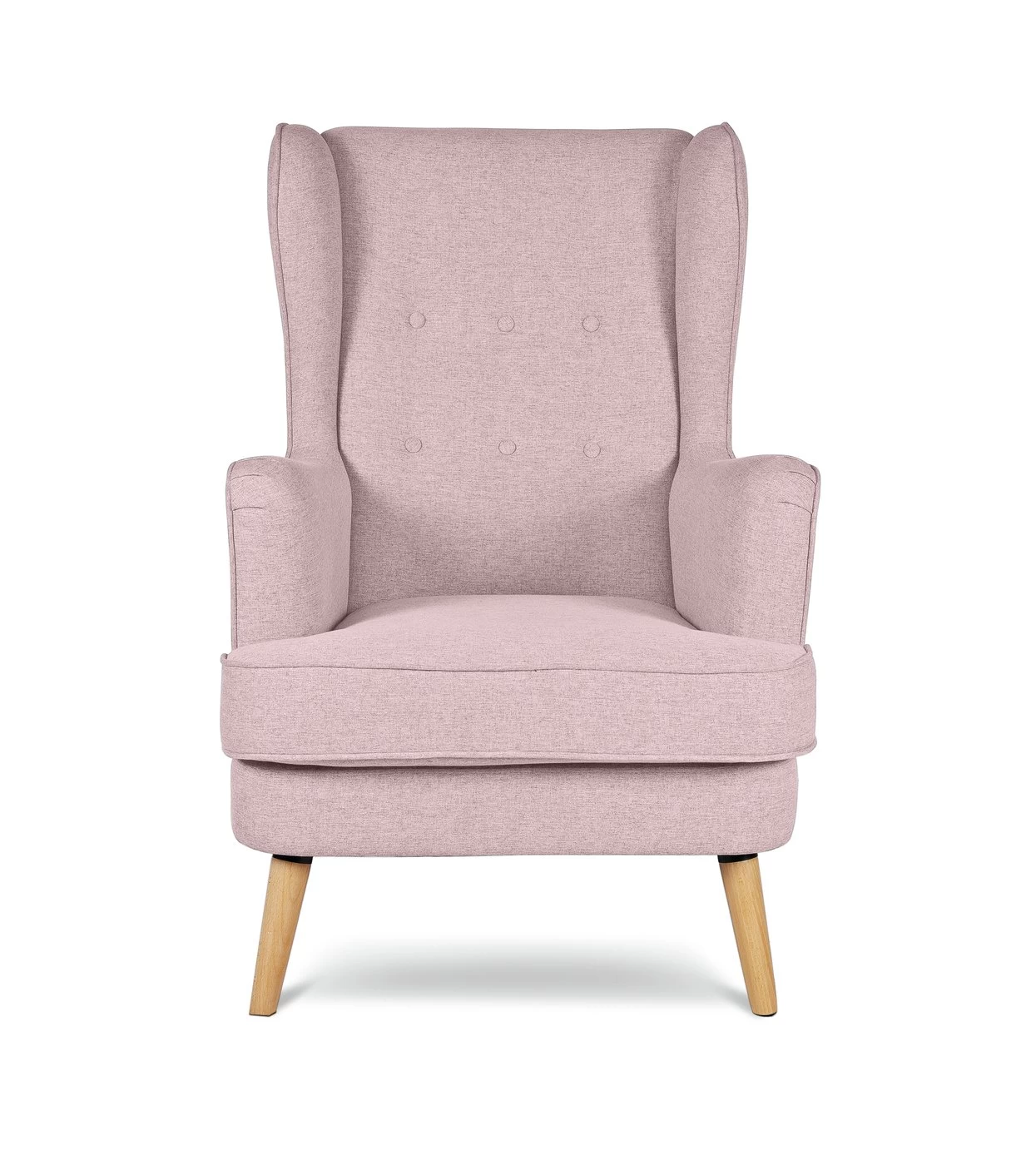Habitat Callie Fabric Wingback Chair - Blush Pink
