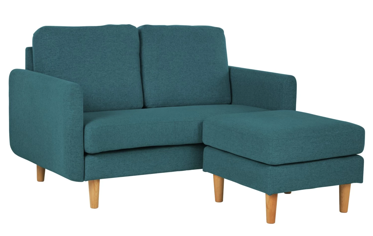 Habitat Remi Fabric 2 Seater Chaise Sofa In A Box - Teal