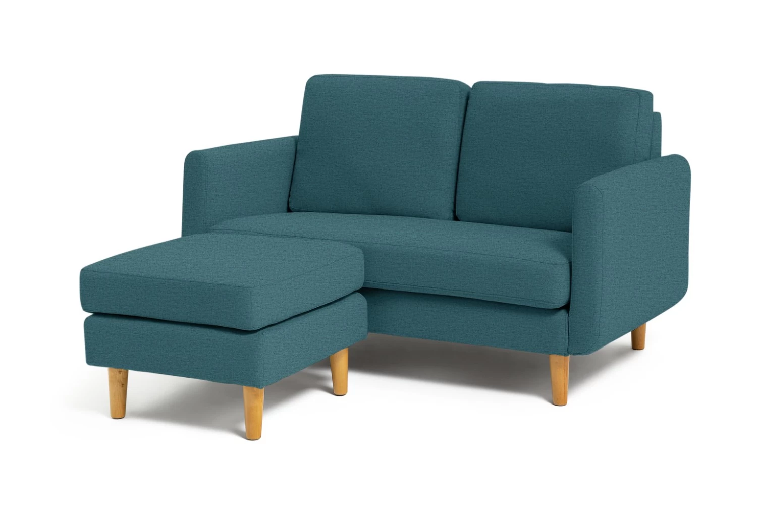 Habitat Remi Fabric 2 Seater Chaise Sofa In A Box - Teal - Image 4