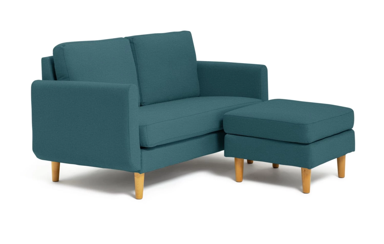 Habitat Remi Fabric 2 Seater Chaise Sofa In A Box - Teal - Image 6