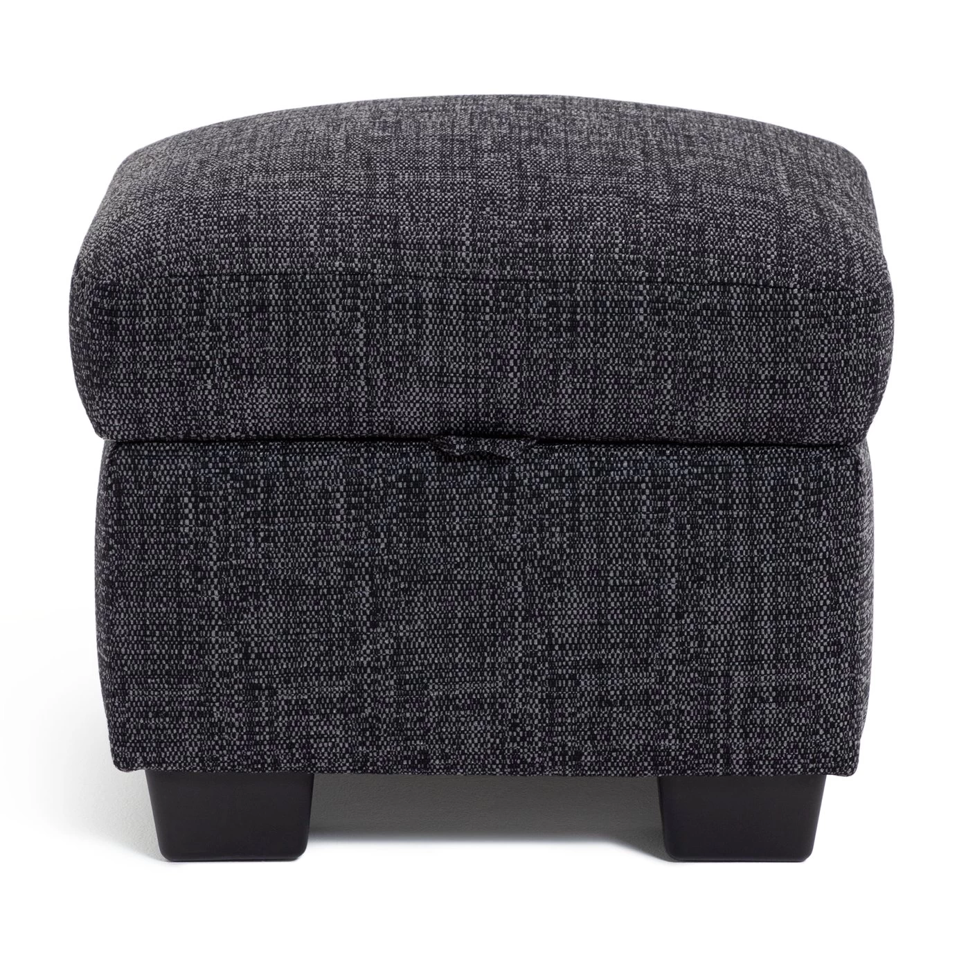 Habitat Lisbon Fabric Storage Footstool - Charcoal