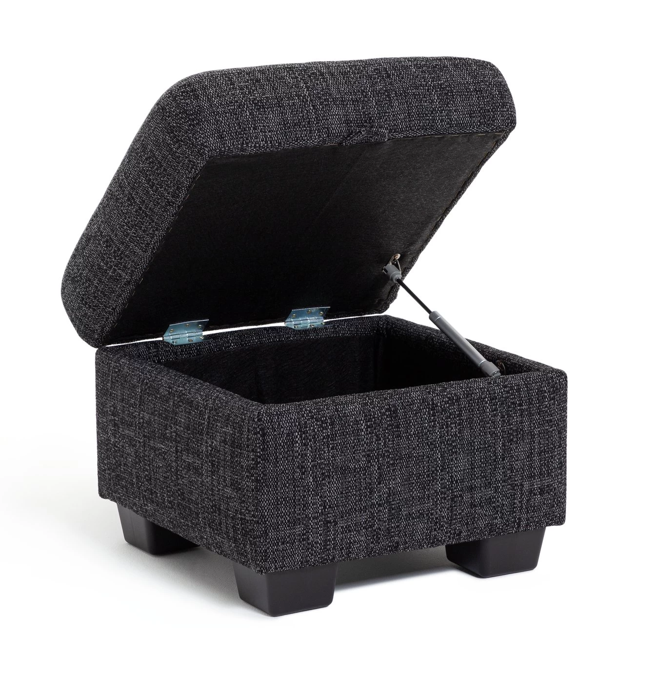 Habitat Lisbon Fabric Storage Footstool - Charcoal - Image 6