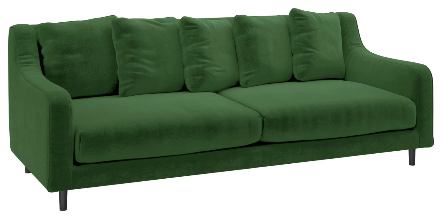 Habitat Swift Velvet 3 Seater Sofa - Moss Green - Image 5