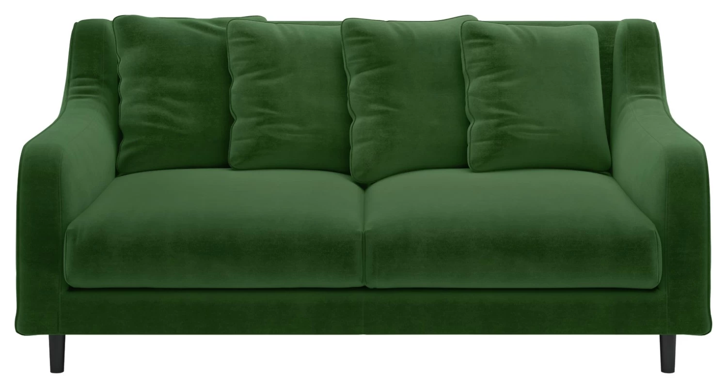Habitat Swift Velvet 3 Seater Sofa - Moss Green - Image 6