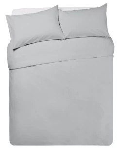 Habitat Cotton Anti Microbial Dove Grey Bedding Set-Kingsize