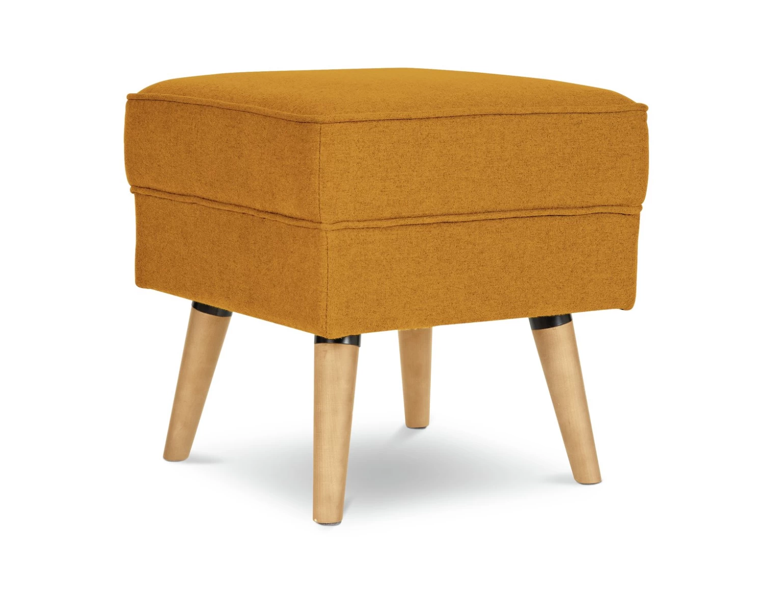 Habitat Callie Fabric Footstool - Mustard Yellow - Image 4