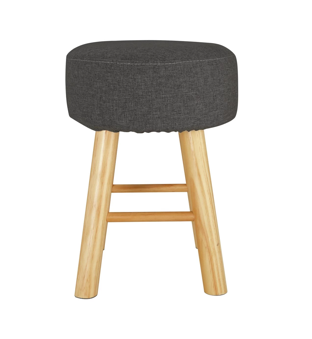 Habitat Sophie Small Fabric Stool - Charcoal
