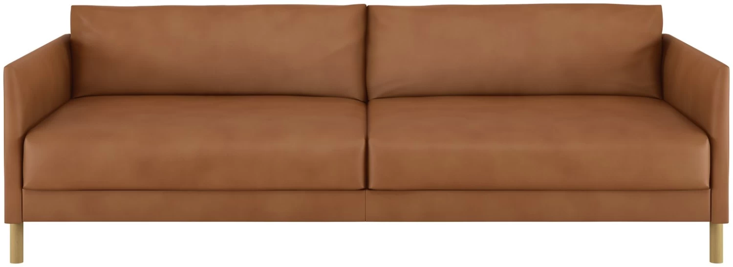 Habitat Hyde 3 Seater Leather Sofa Bed - Tan
