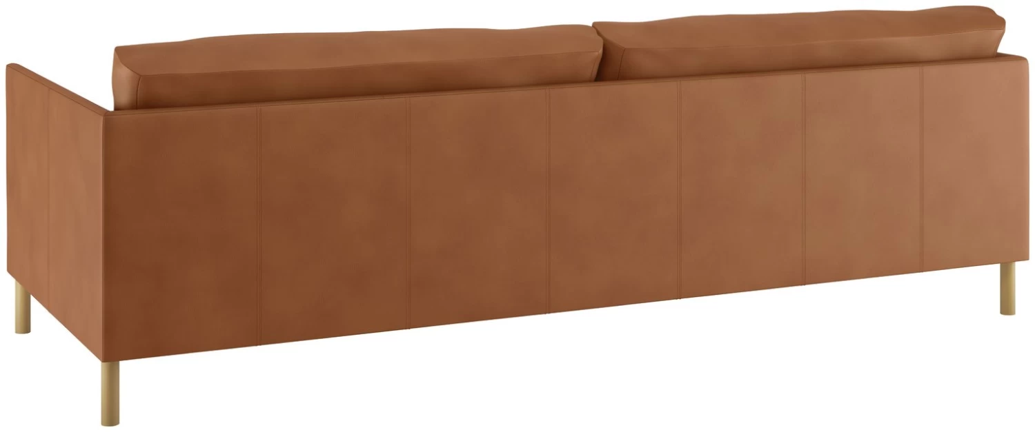 Habitat Hyde 3 Seater Leather Sofa Bed - Tan - Image 6