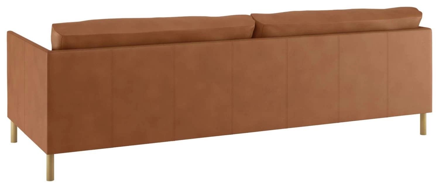 Habitat Hyde 3 Seater Leather Sofa Bed - Tan - Image 7