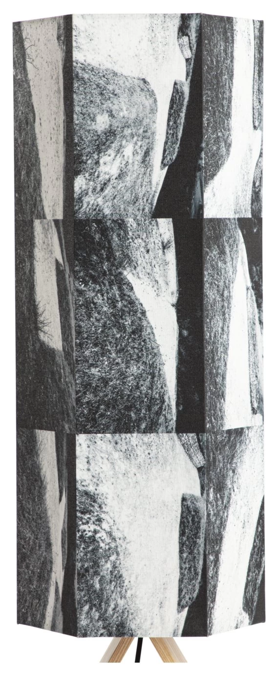 Habitat Whiteleaf Printed Column Floor Lamp - Black & White - Image 7