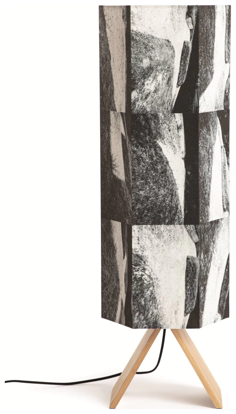 Habitat Whiteleaf Printed Column Floor Lamp - Black & White - Image 10