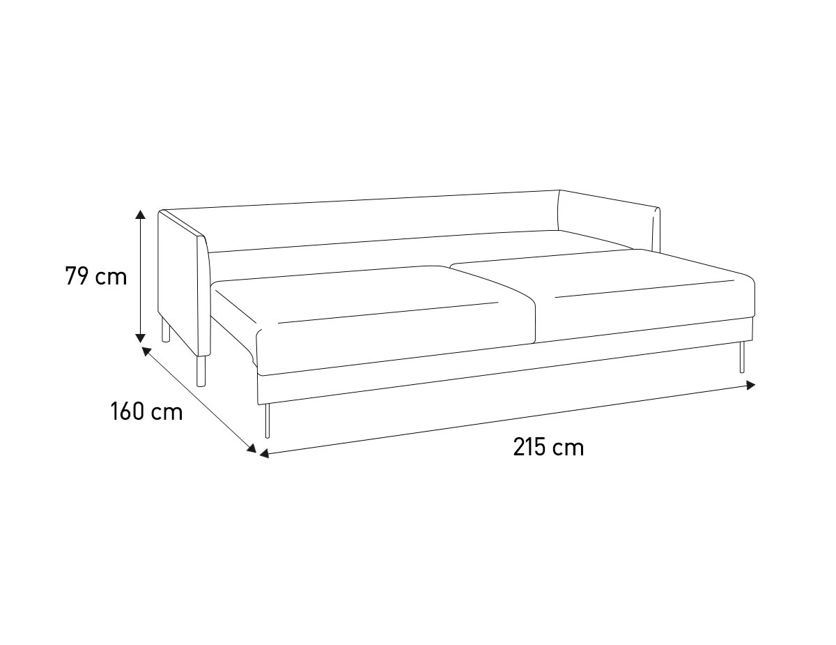 Habitat Hyde 3 Seater Fabric Sofa Bed - Charcoal - Image 10