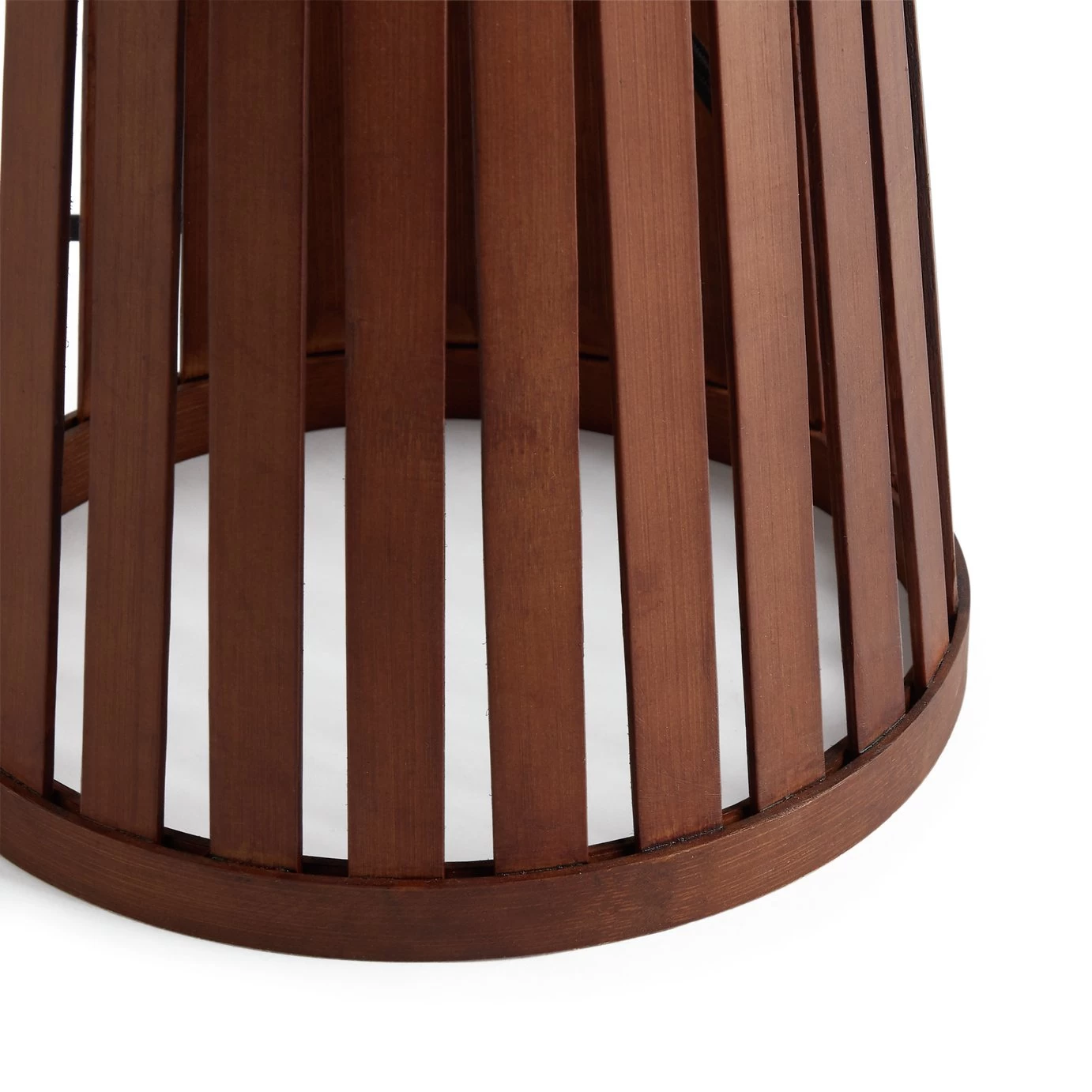 Habitat Achille Bamboo Table Lamp - Walnut & White - Image 5