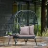 Habitat Kora 2 Seater Egg Bench - Black