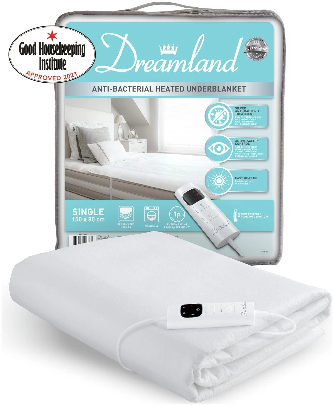 Dreamland Antibacterial Heated Underblanket - Single - Image 9