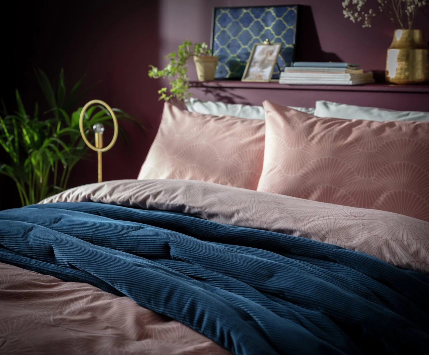 Habitat Studio Ribbed Throw - Navy Blue - Image 2