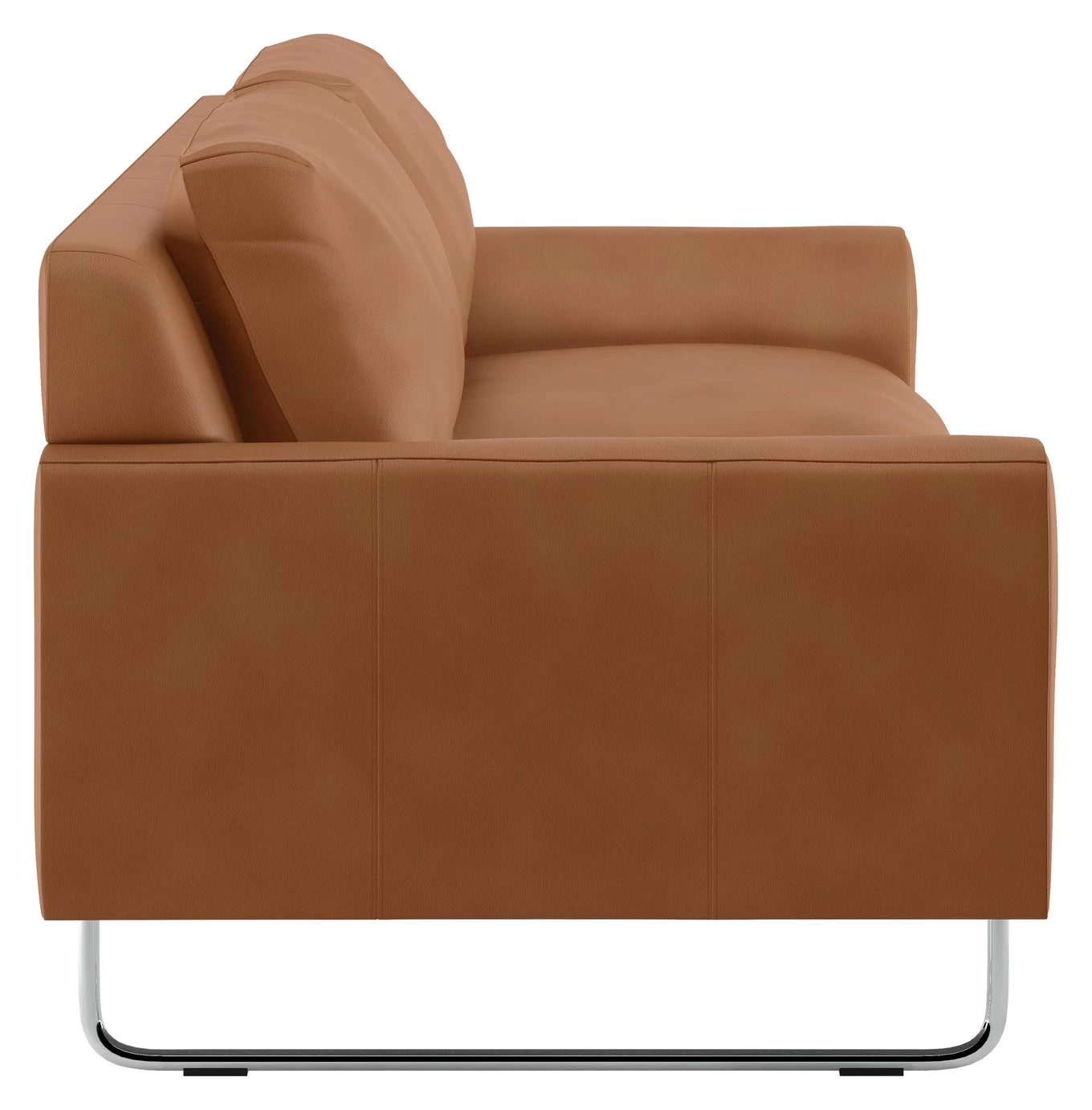 Habitat Lyle Leather 2 Seater Sofa - Tan - Image 6