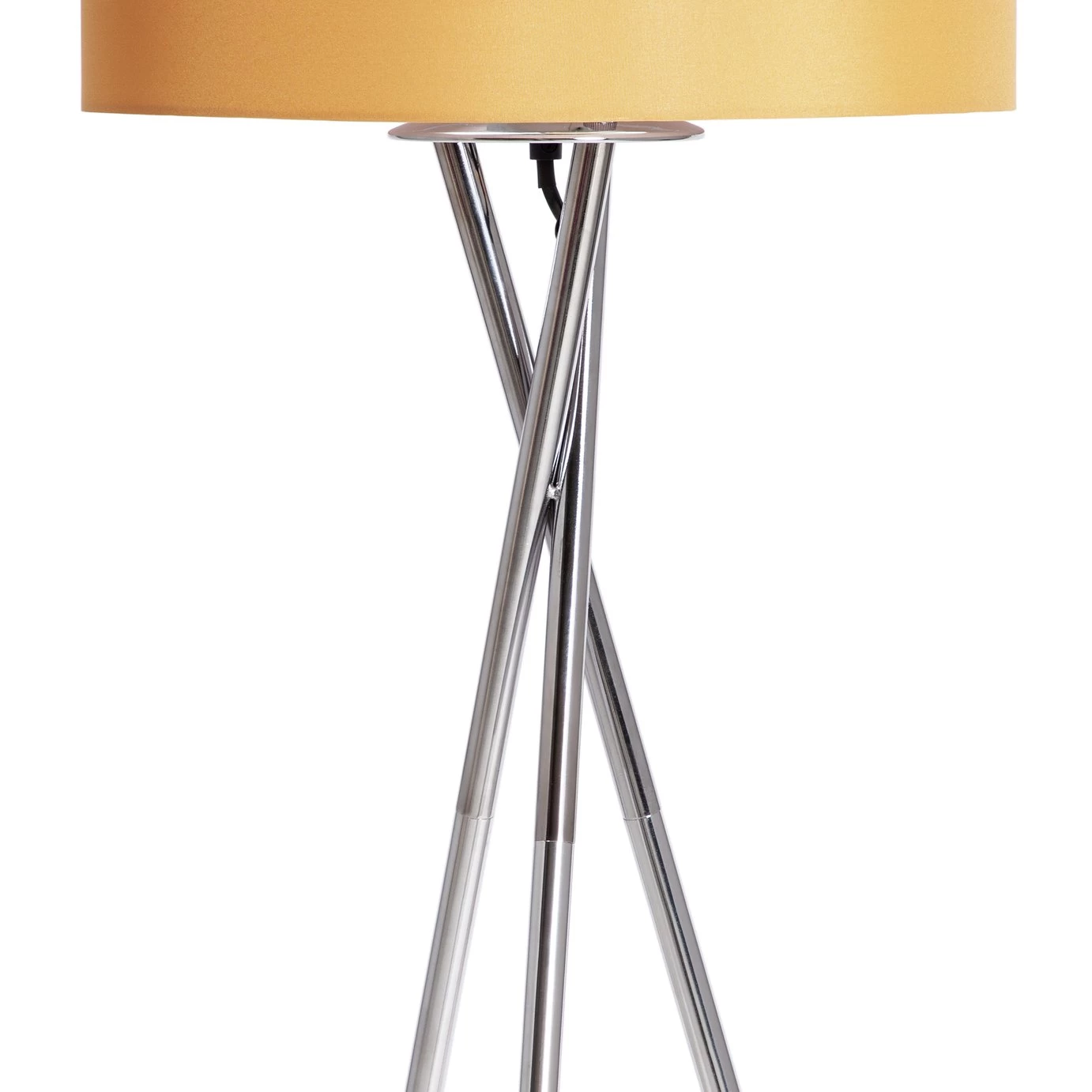 Habitat Tripod Floor Lamp - Mustard And Chrome - Image 4
