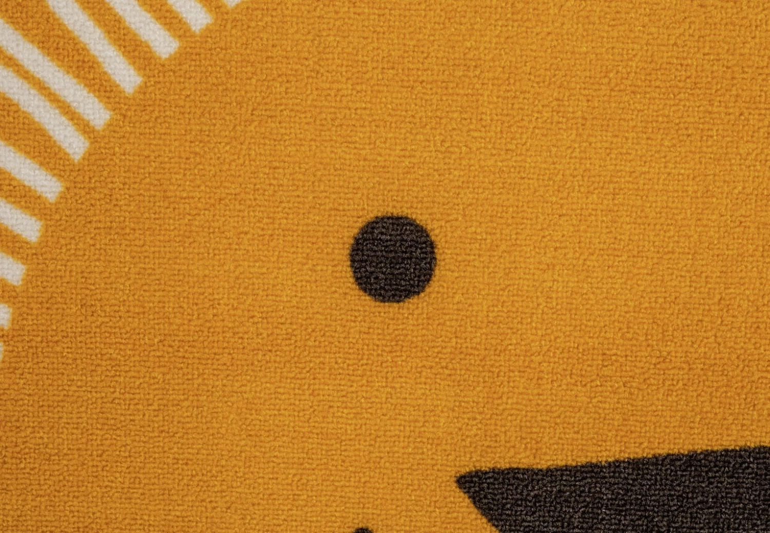 Habitat Kids Lion Face Circle Rug - Yellow - 100x100cm - Image 3