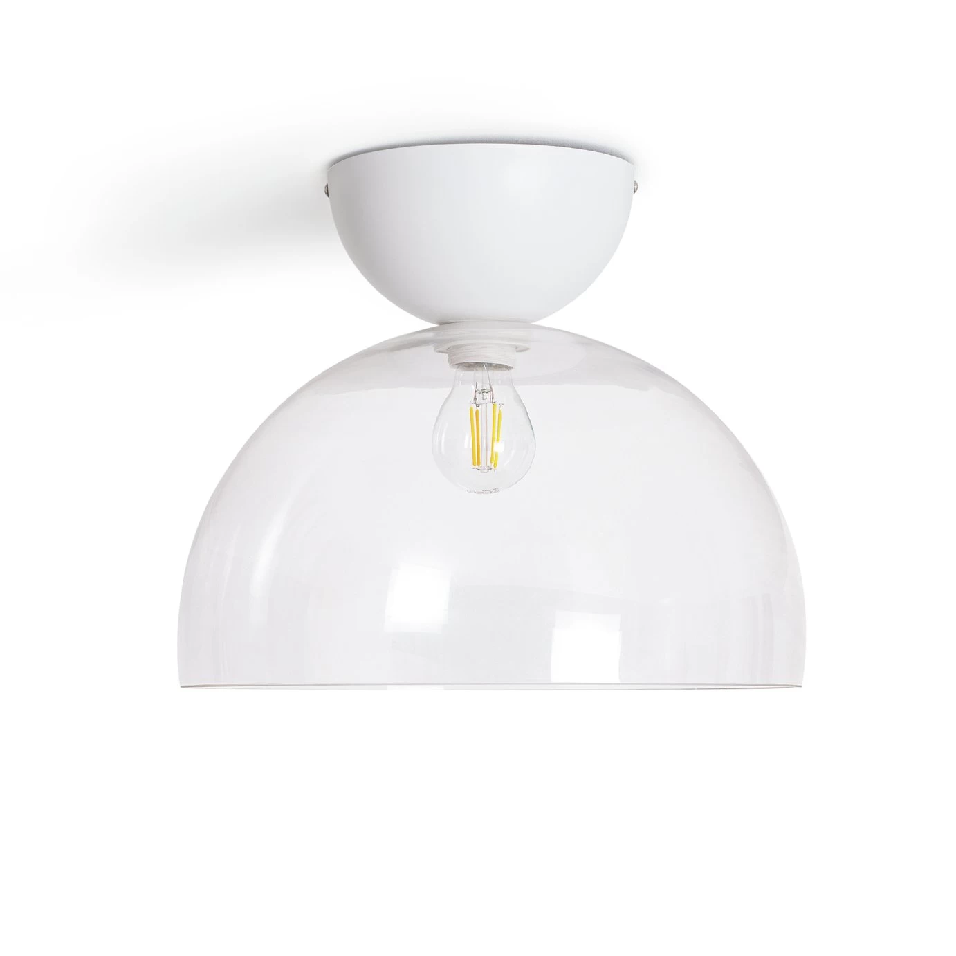 Habitat Diablo Glass Flush To Ceiling Light - White - Image 2