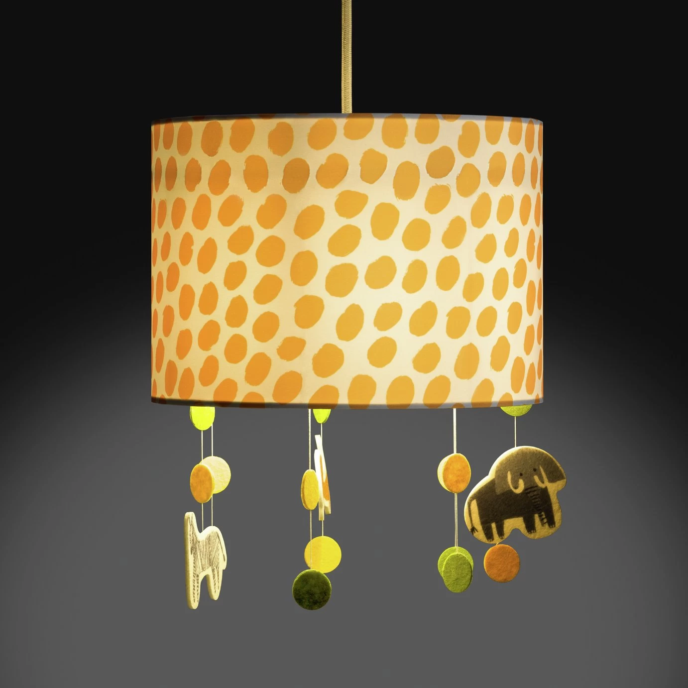 Habitat Kids Drum Dash Print & Hanging Animal Ceiling Shade - Image 2