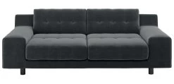 Habitat Hendricks Velvet 3 Seater Sofa - Dark Grey