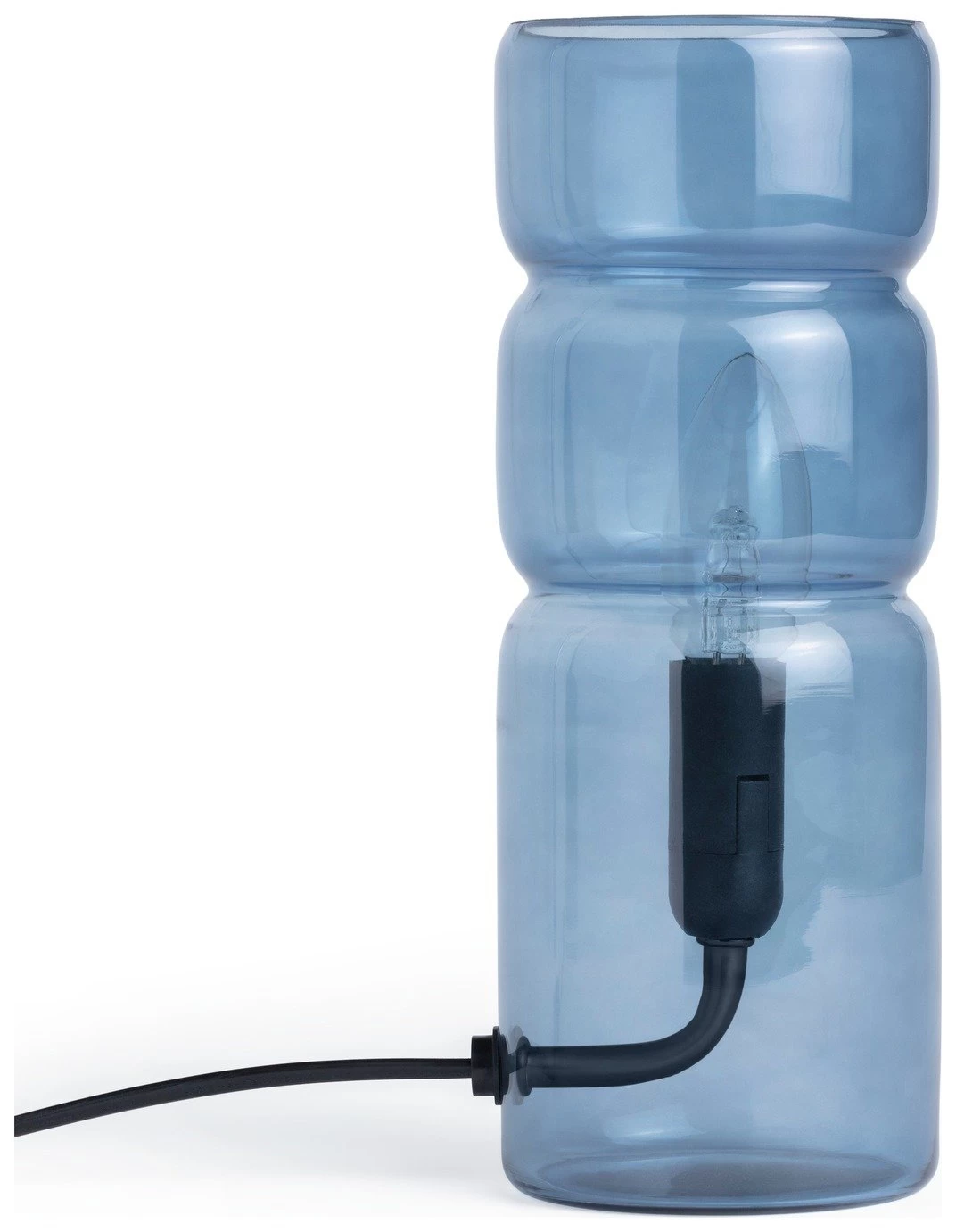 Habitat Parr Glass Column Table Lamp - Blue - Image 2