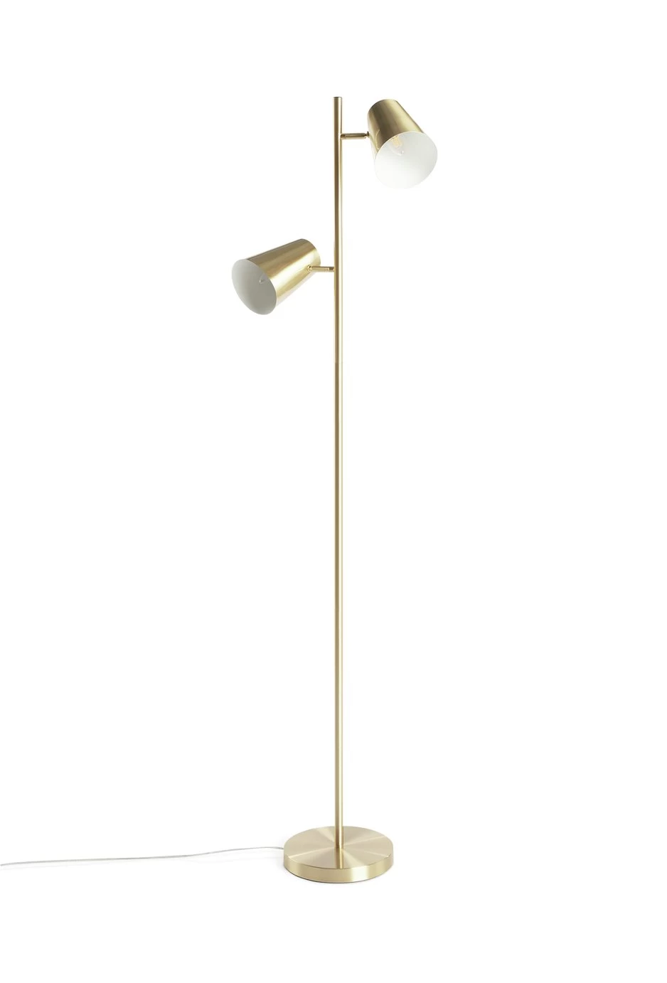 Habitat Iras Brass 2 Light Floor Lamp - Gold - Image 2