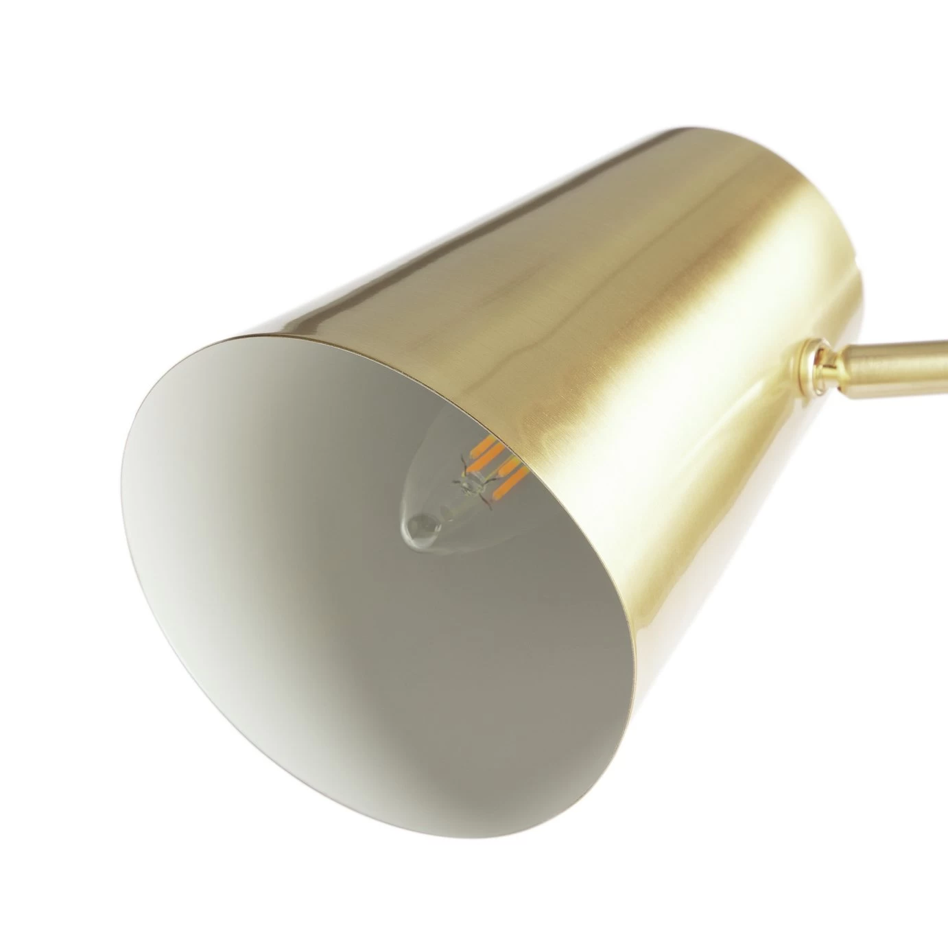 Habitat Iras Brass 2 Light Floor Lamp - Gold - Image 3