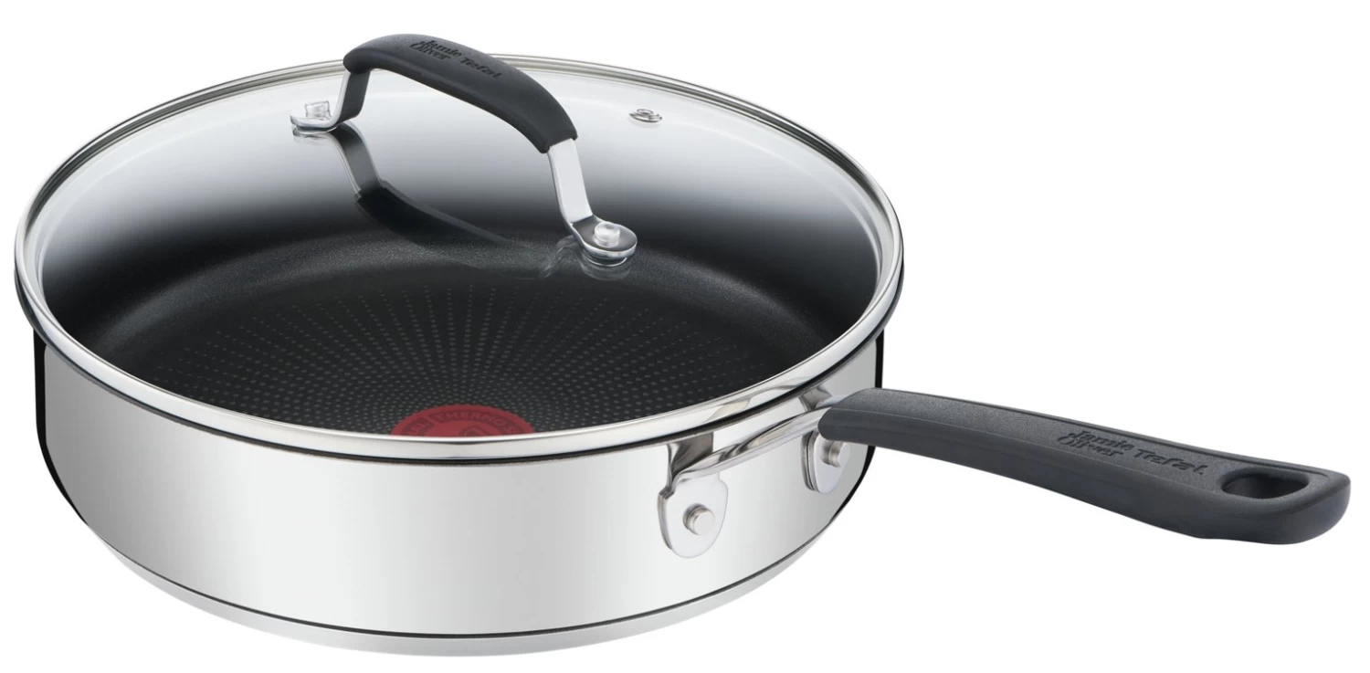 Tefal Jamie Oliver 25cm Non Stick Stainless Steel Saute Pan - Image 3
