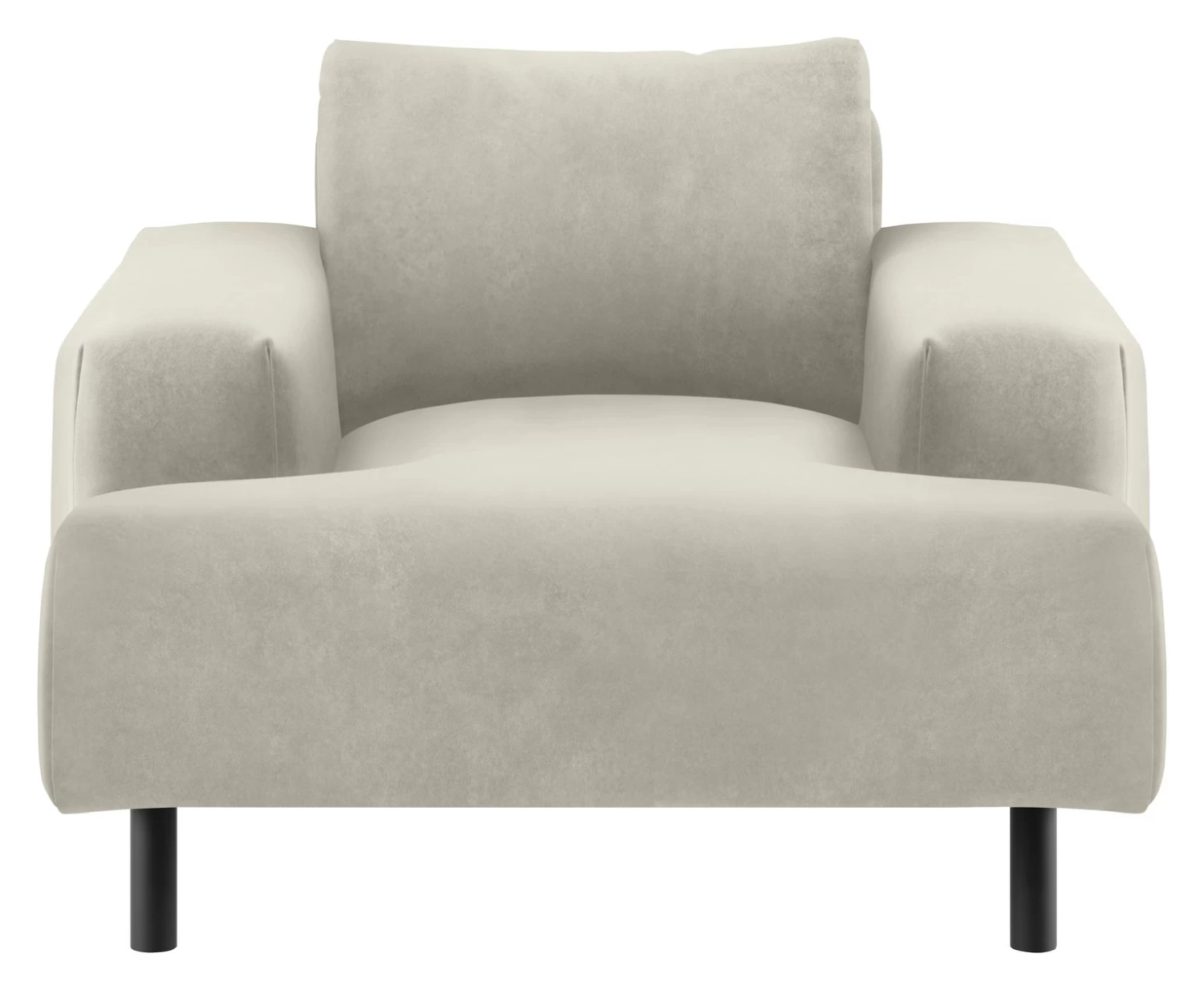 Habitat Julien Velvet Armchair - Natural