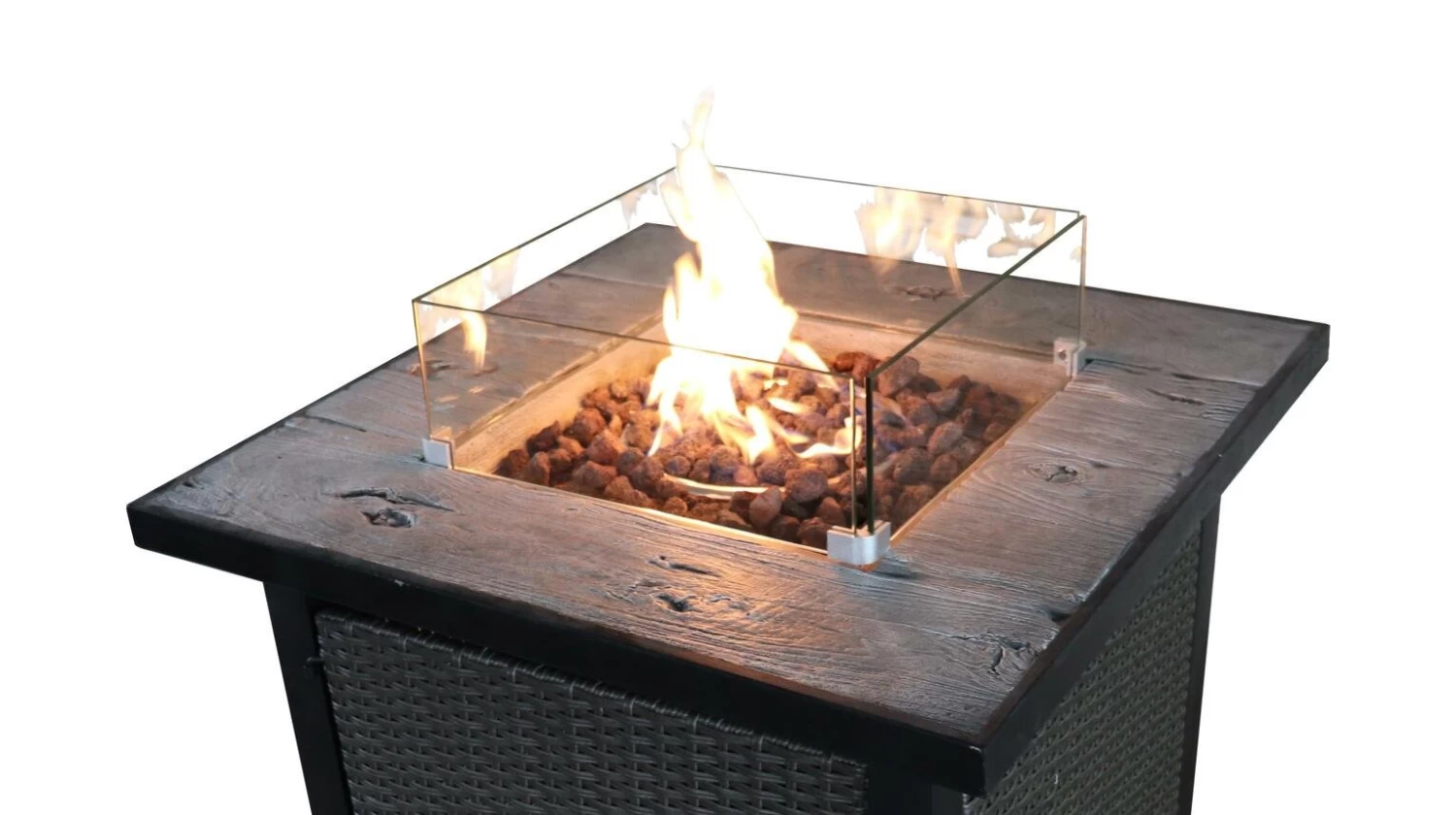Teamson Home HF25601BA UK Gas Fire Pit With Cover - Image 3
