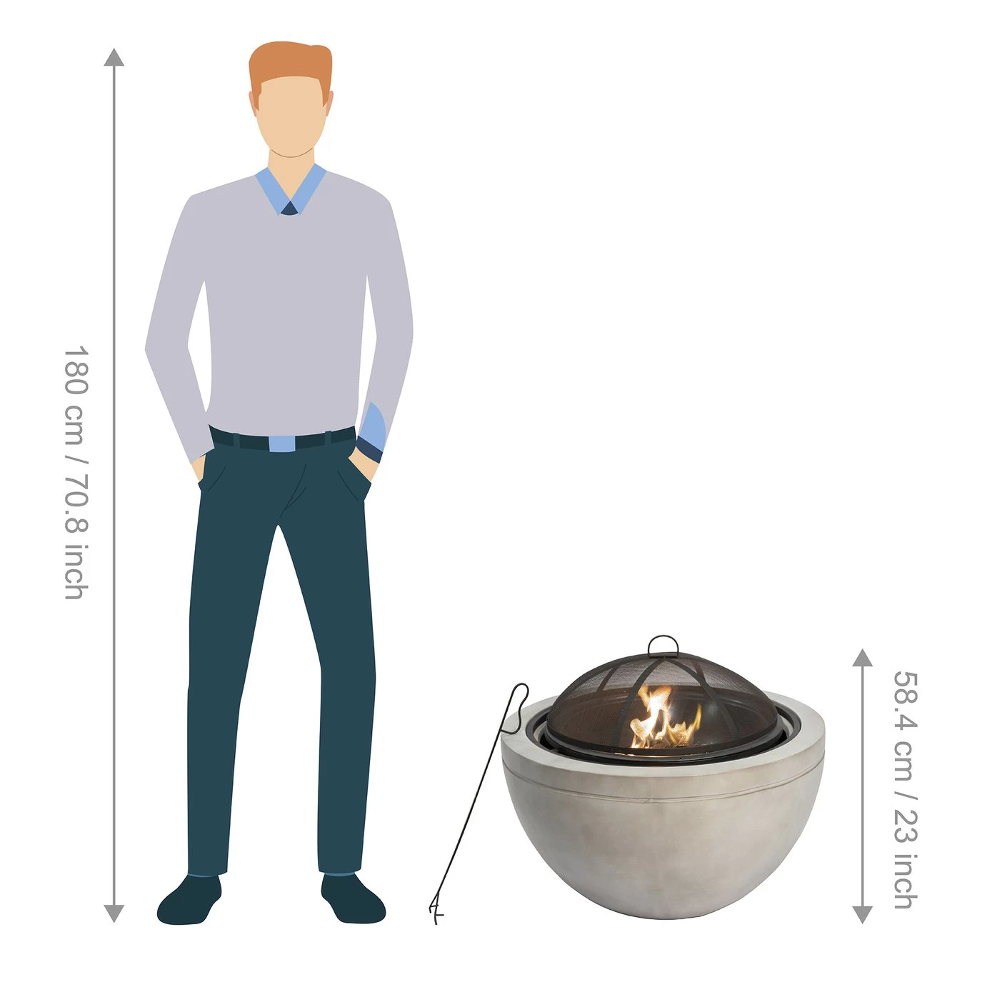 Teamson Home HR30180AA Wood Burning Fire Pit - Image 4