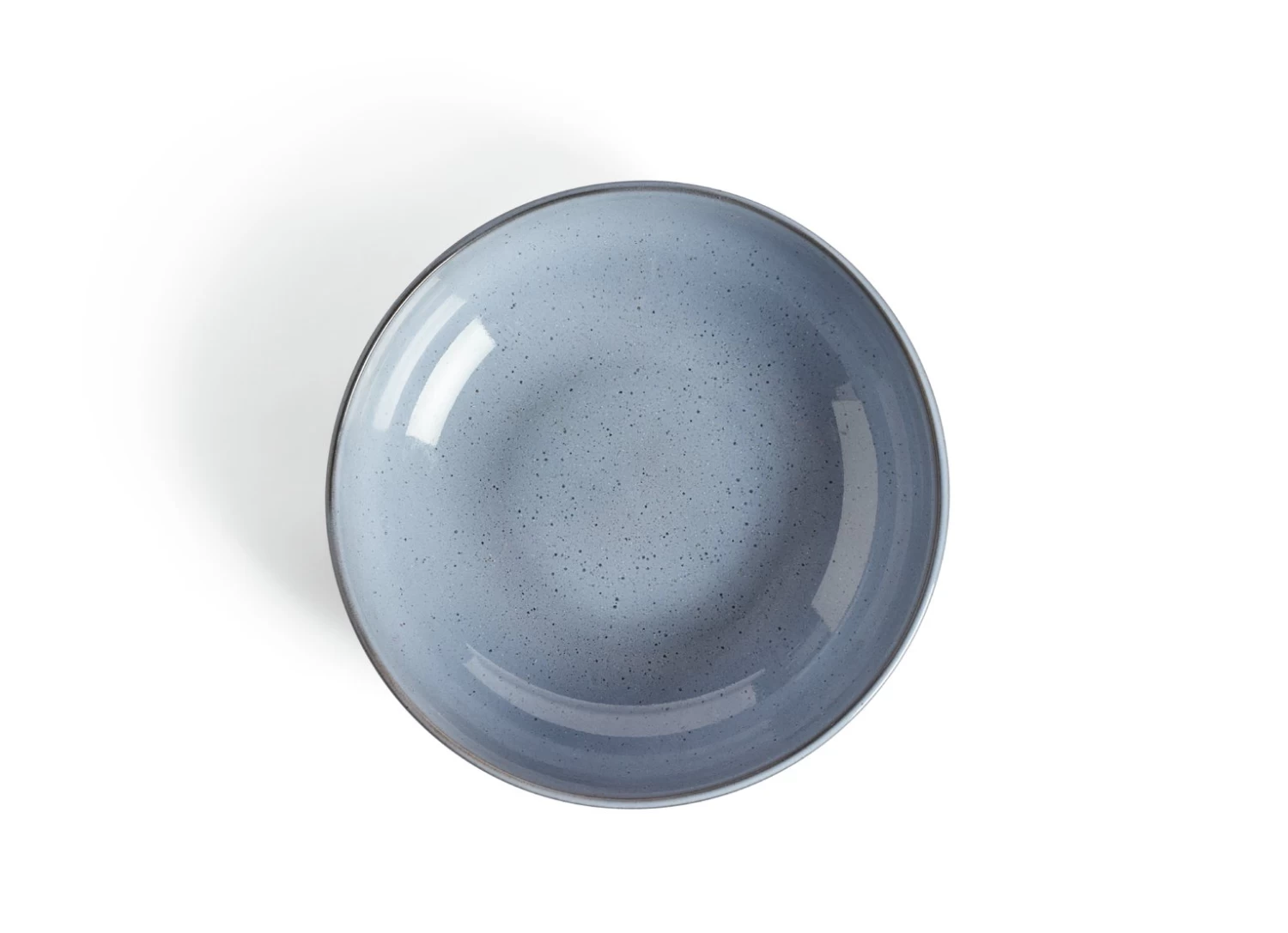Habitat Evora Stoneware Salad Bowl - Blue - Image 4