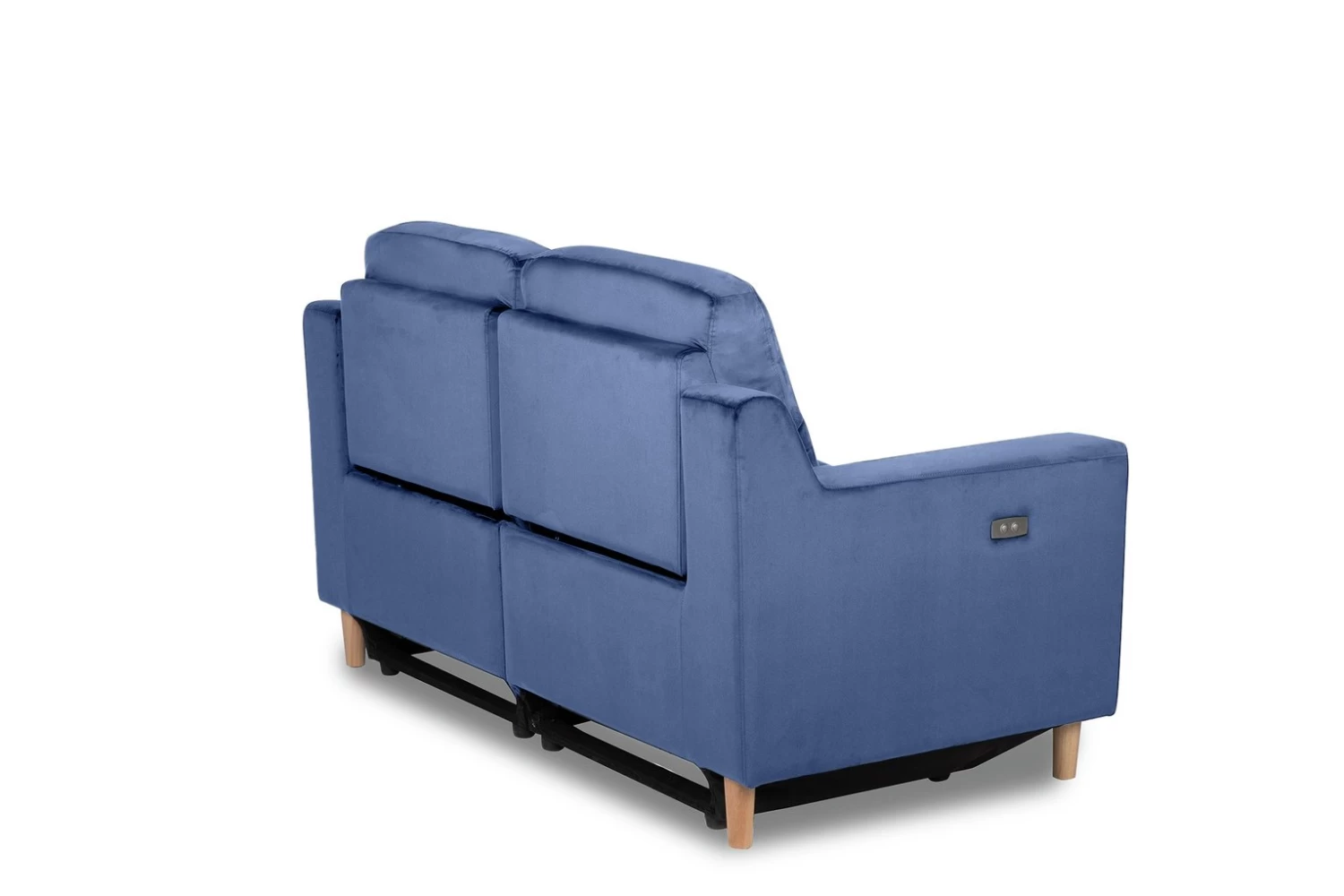 Habitat Emerson Velvet 2 Seater Recliner Sofa - Navy Blue - Image 6