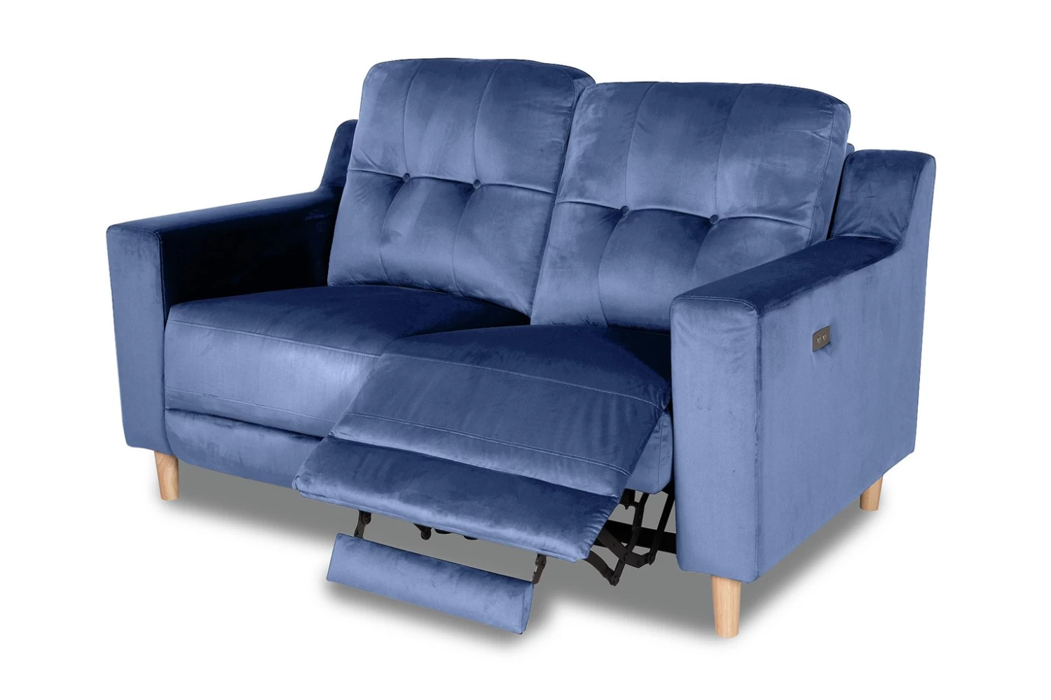 Habitat Emerson Velvet 2 Seater Recliner Sofa - Navy Blue - Image 13