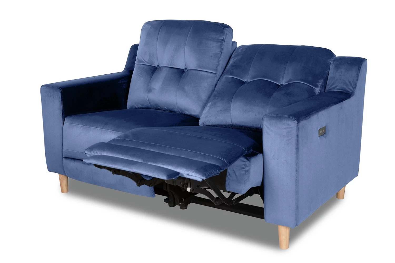 Habitat Emerson Velvet 2 Seater Recliner Sofa - Navy Blue - Image 14