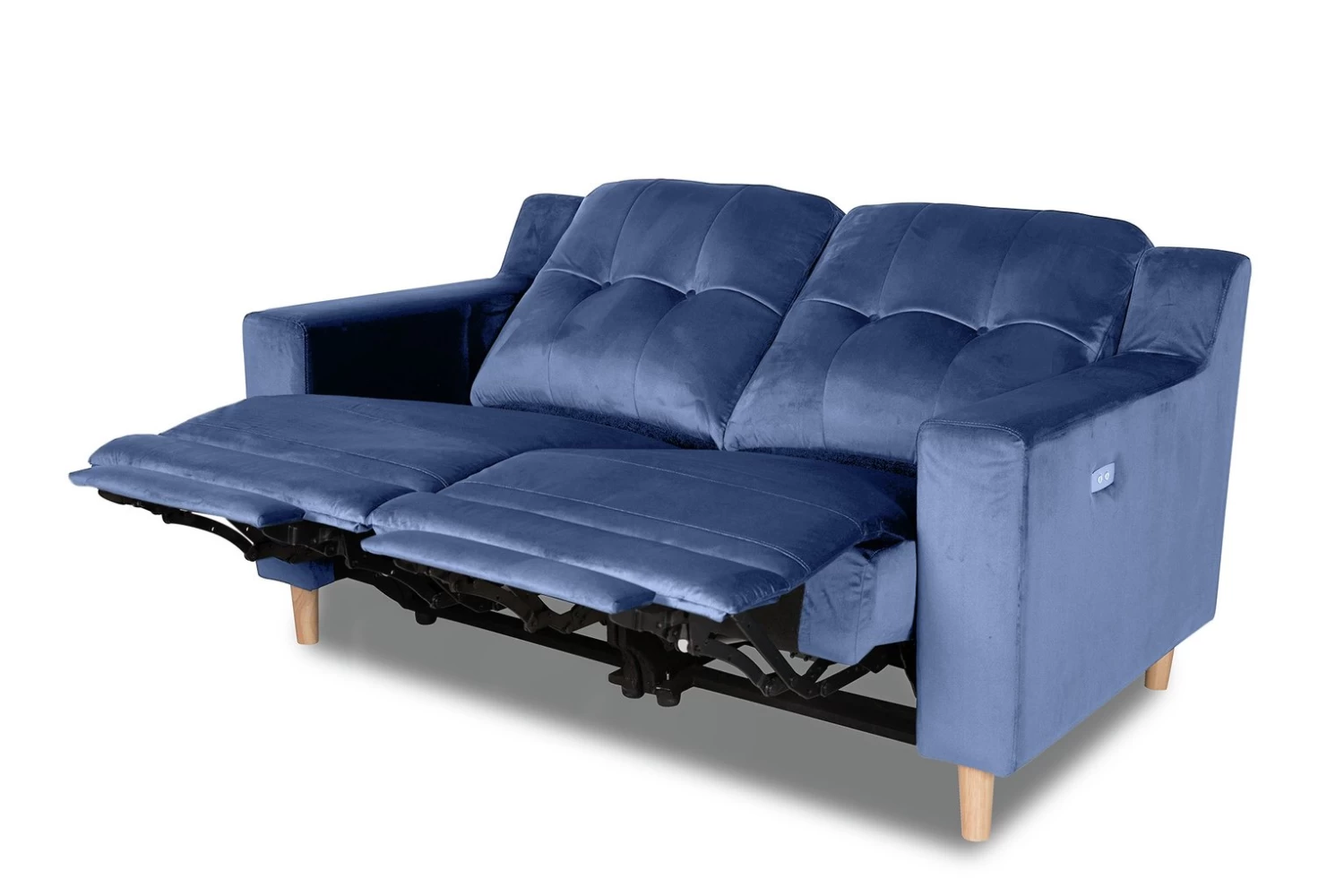 Habitat Emerson Velvet 2 Seater Recliner Sofa - Navy Blue - Image 15