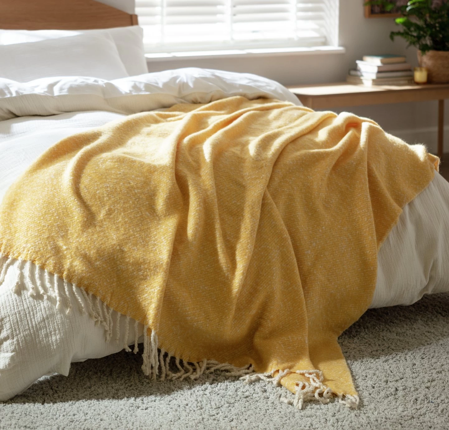 Habitat Country Hideaway Woven Throw - Mustard - 125X150cm - Image 2