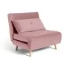 Habitat Roma Single Velvet Chairbed - Pink